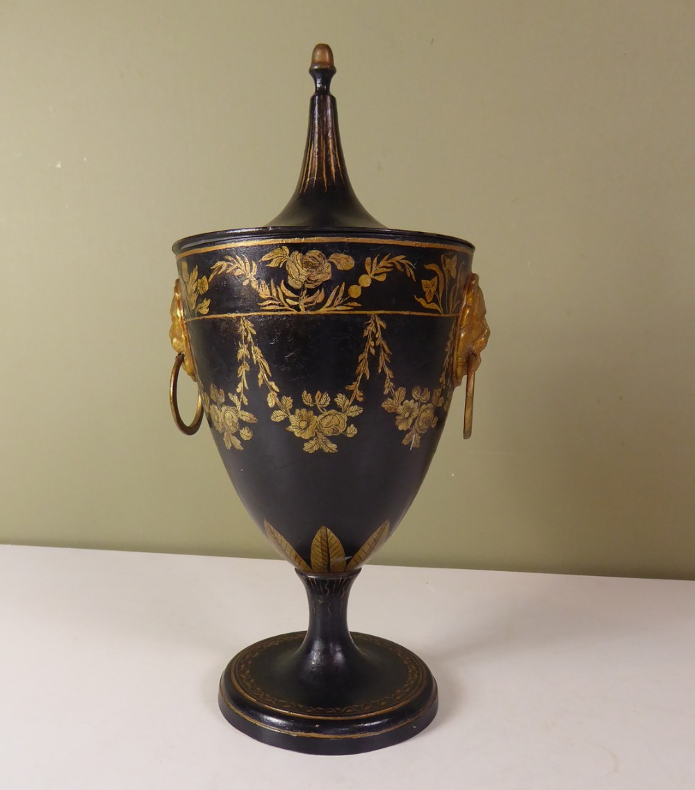 19TH C TOLE CHESTNUT VASE