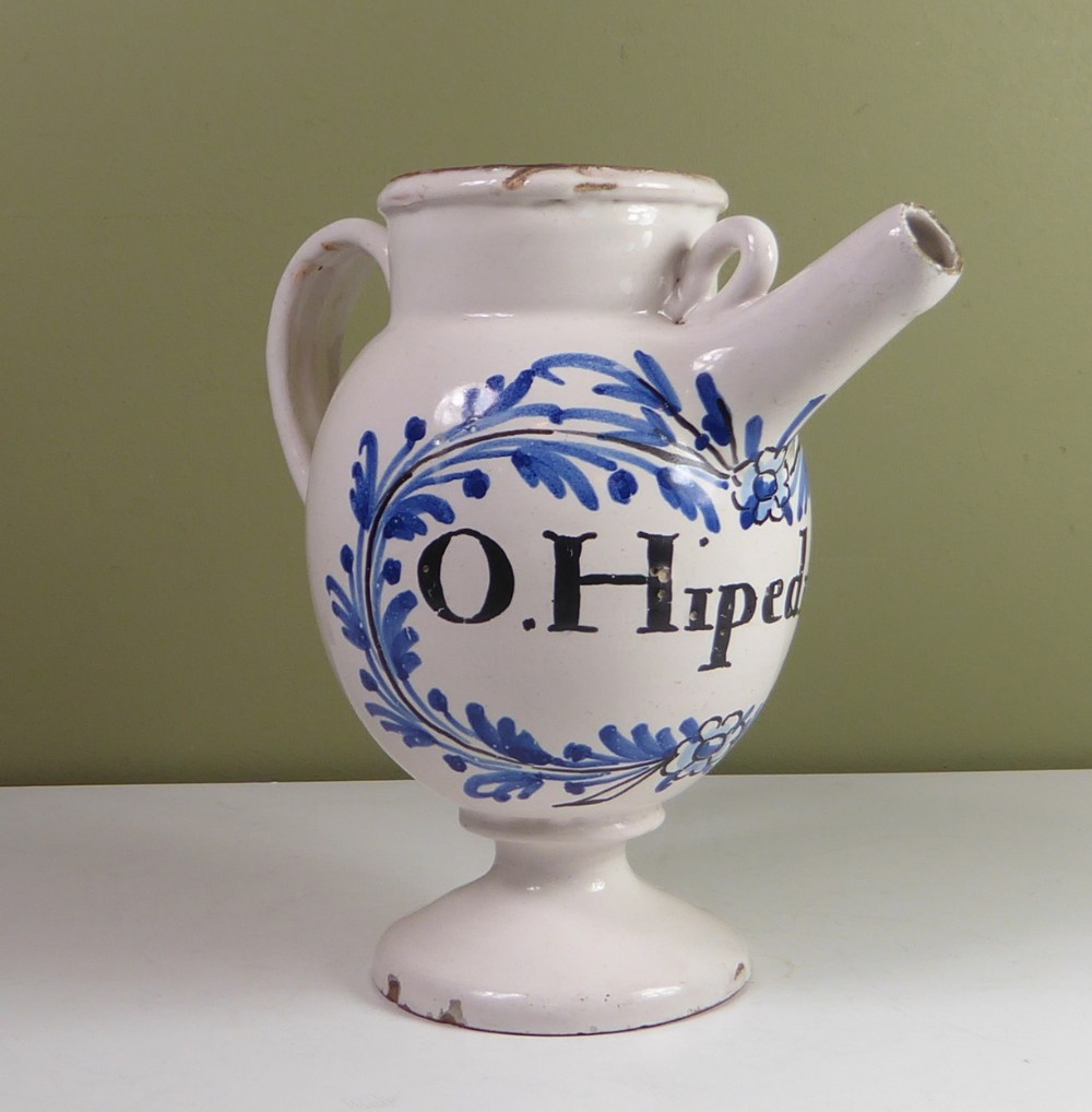18TH C DELFT APOTHECARY JAR