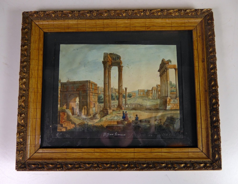 19TH C WATERCOLOUR OF THE FORMUM ROME View II