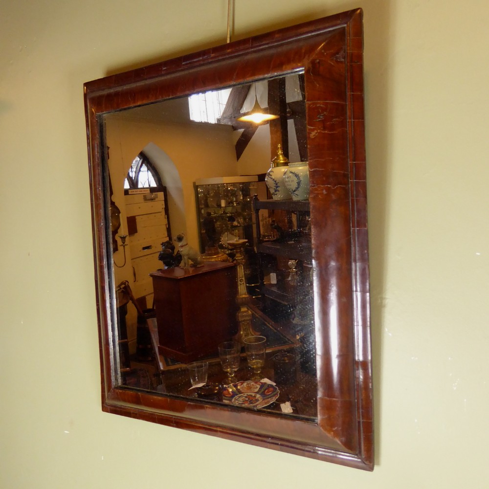 18TH C WALNUT MIRROR C1720