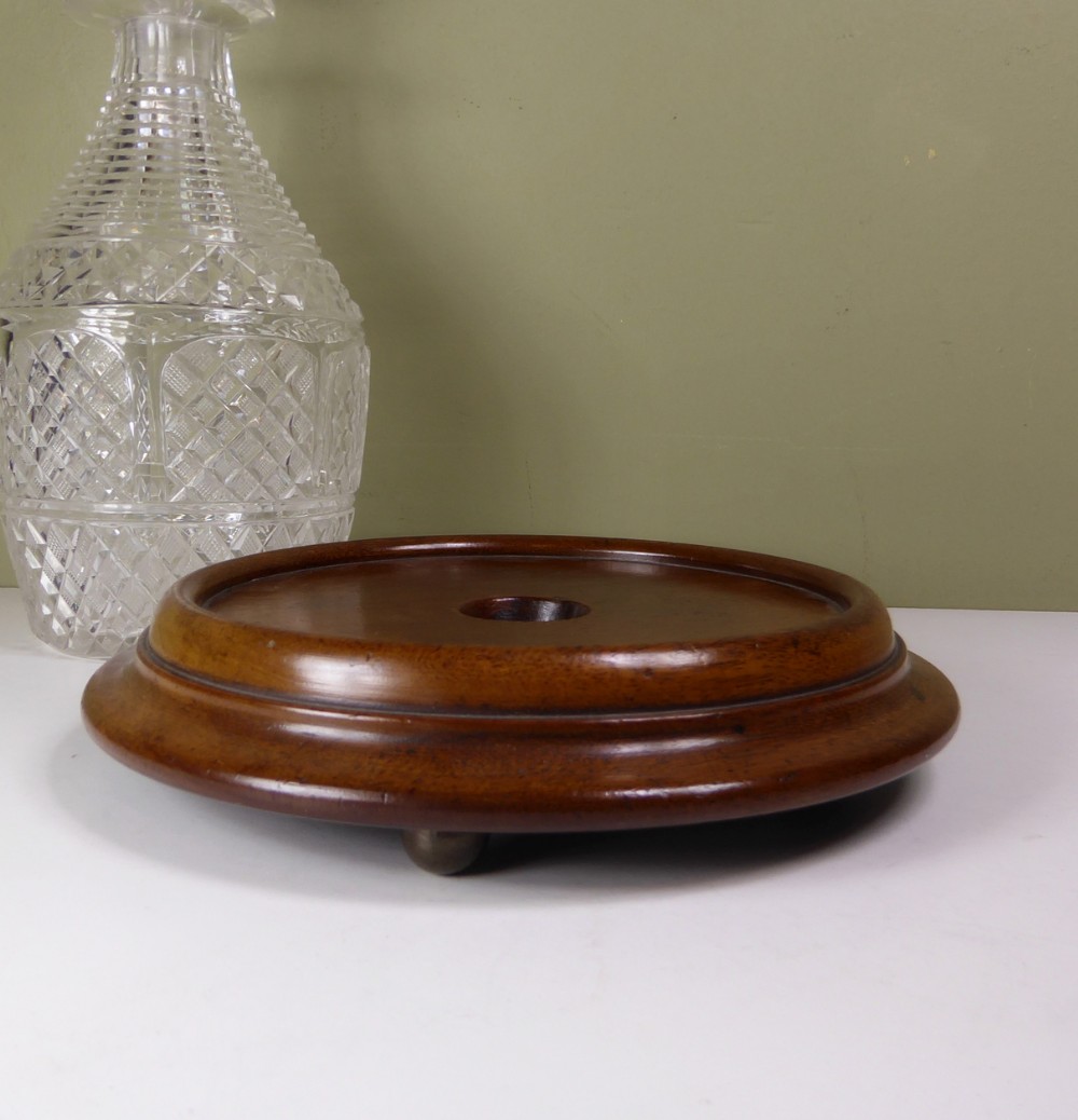 19TH C MAHOGANY DECANTER COASTER
