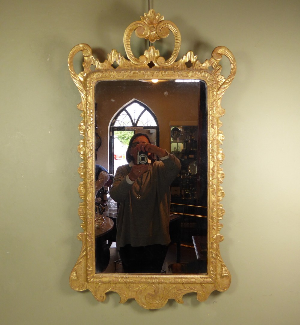 18TH C GILT WOOD MIRROR
