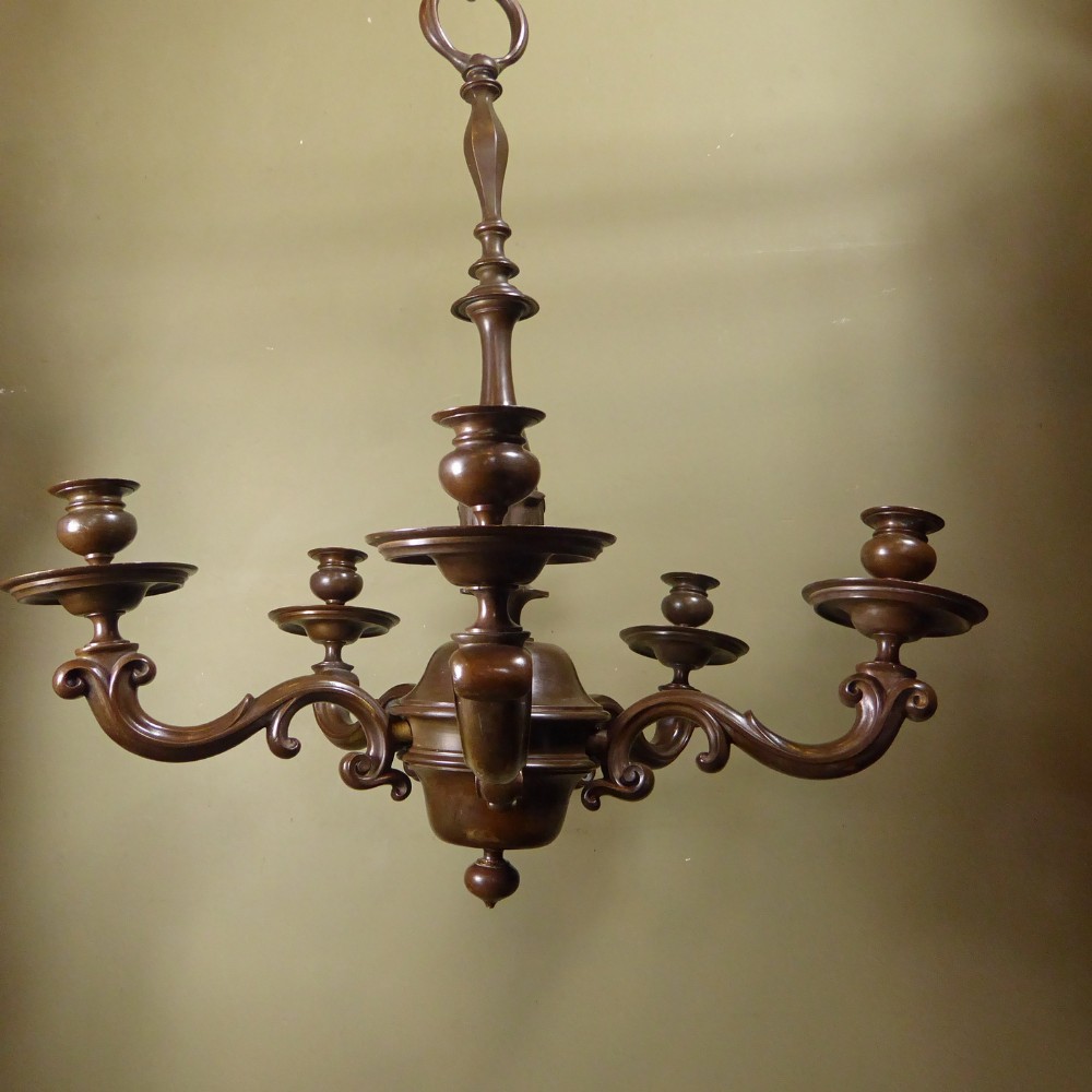19TH C BRONZE CENTRE LIGHT