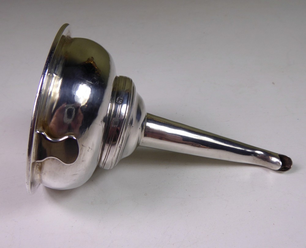 A George III Silver Wine Funnel