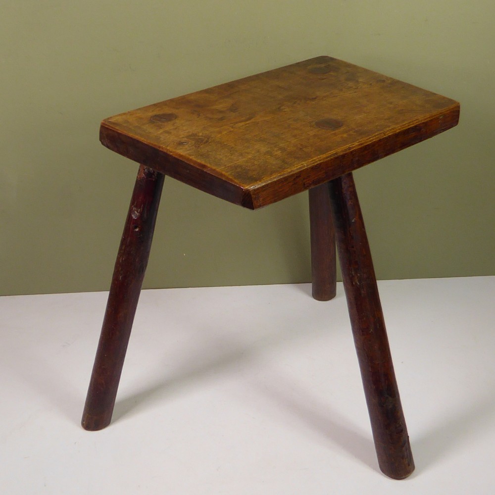 19TH C OAK STOOL