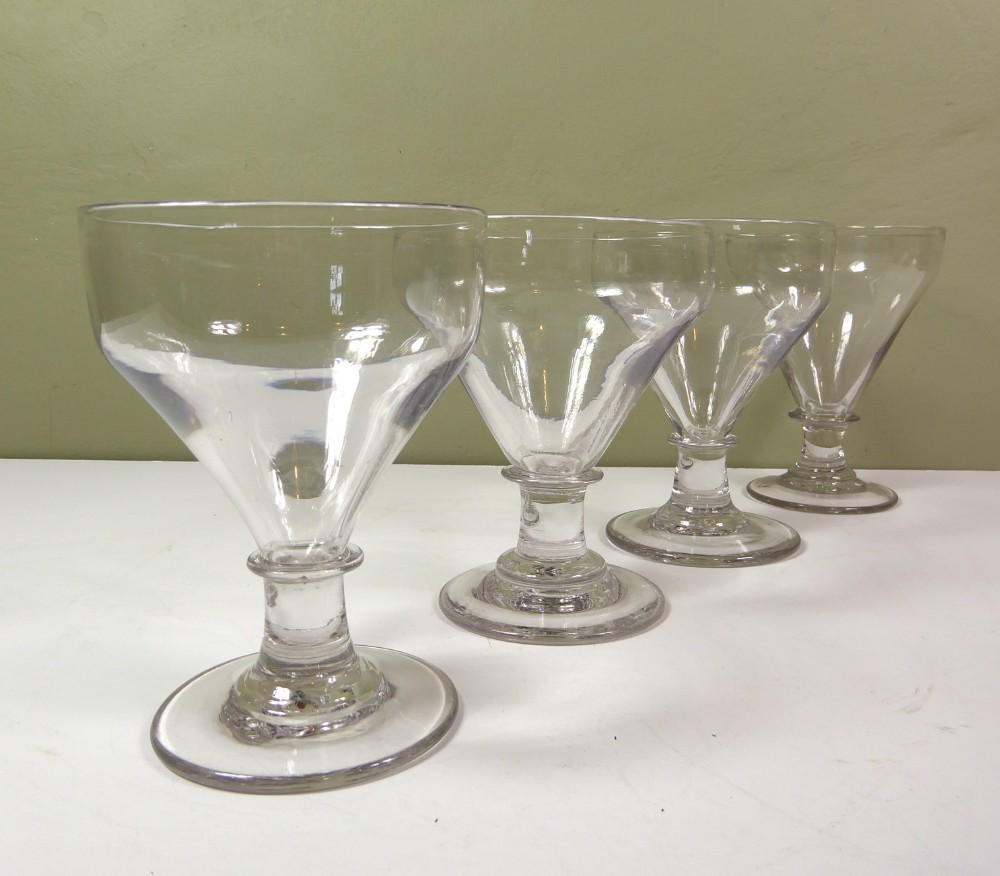 EARLY 19TH C WINE GLASSES