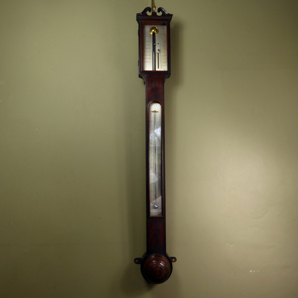GEORGE III STICK BAROMETER BY JAMES LONG