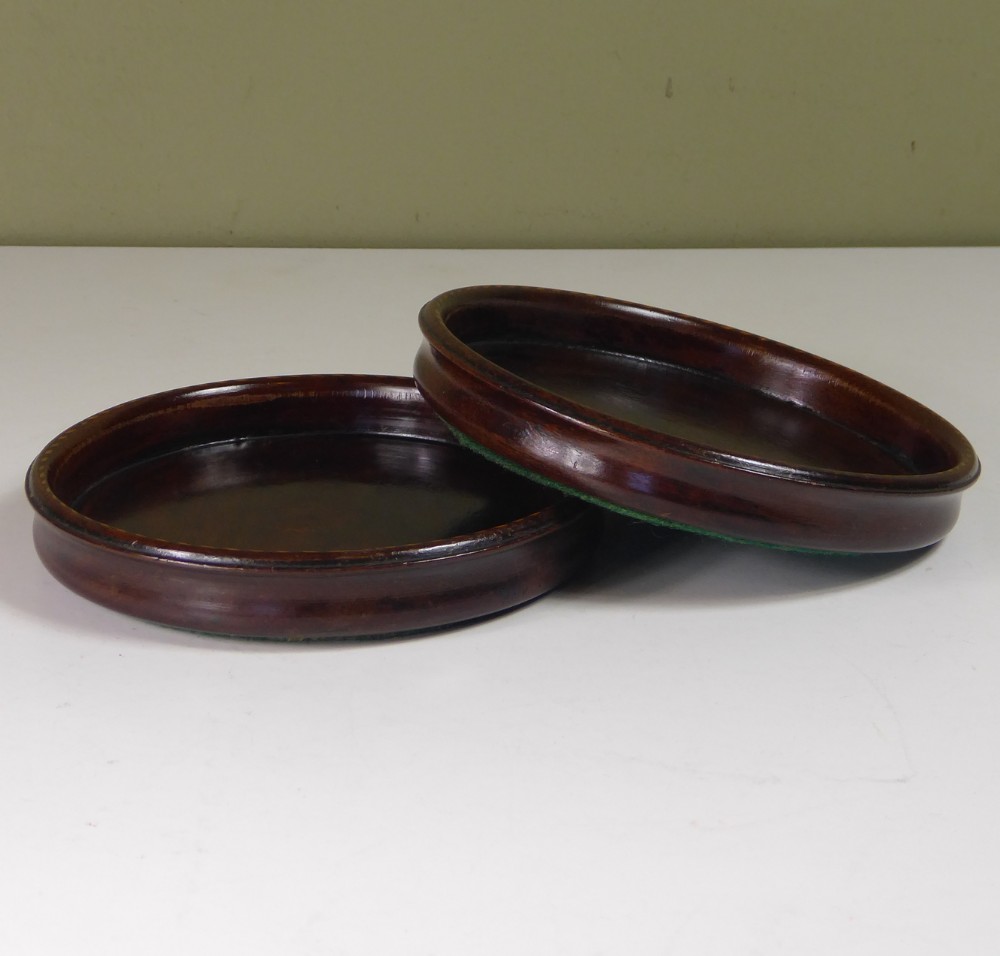 PAIR OF GEORGE III COASTERS