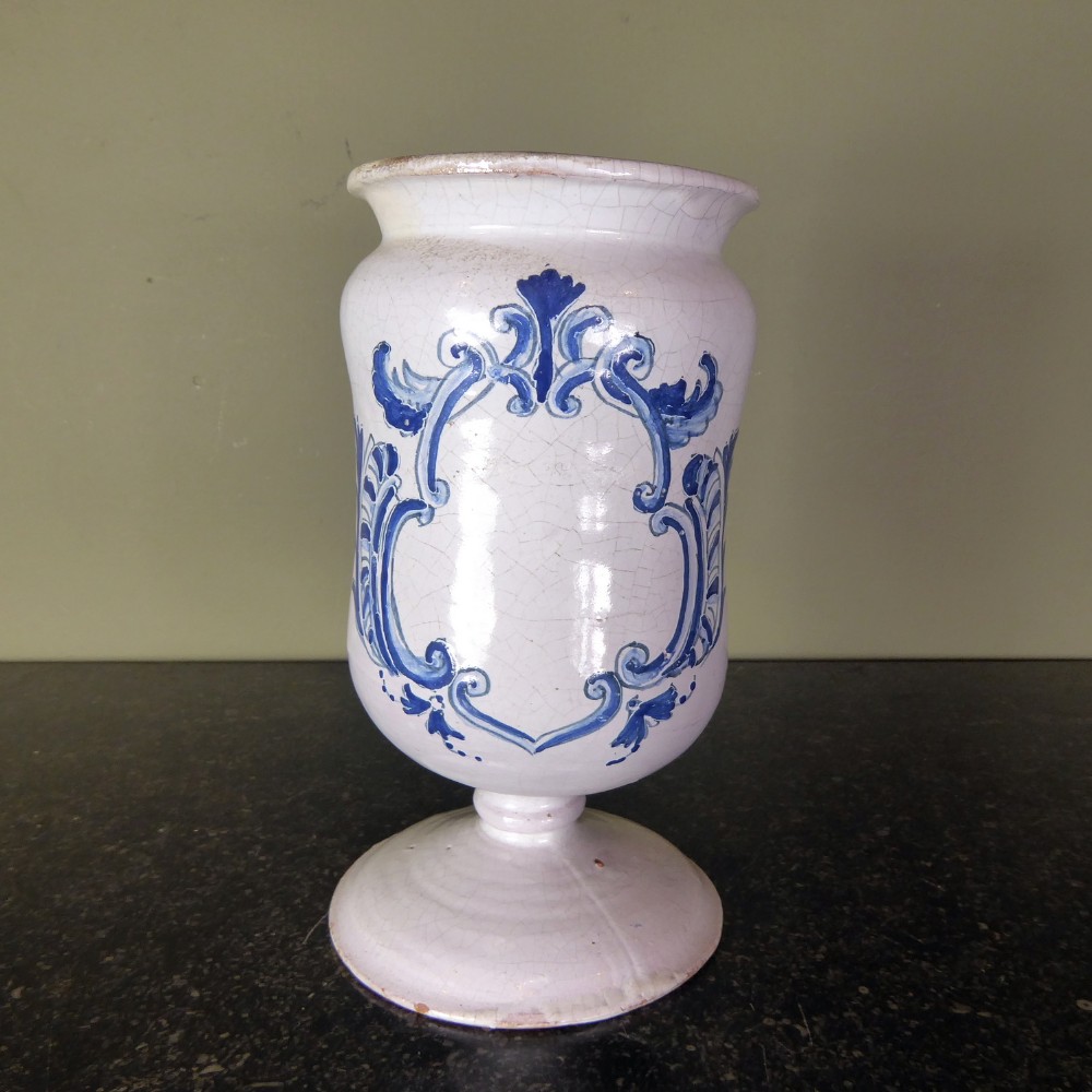 18TH C DELFT APOTHECARY JAR