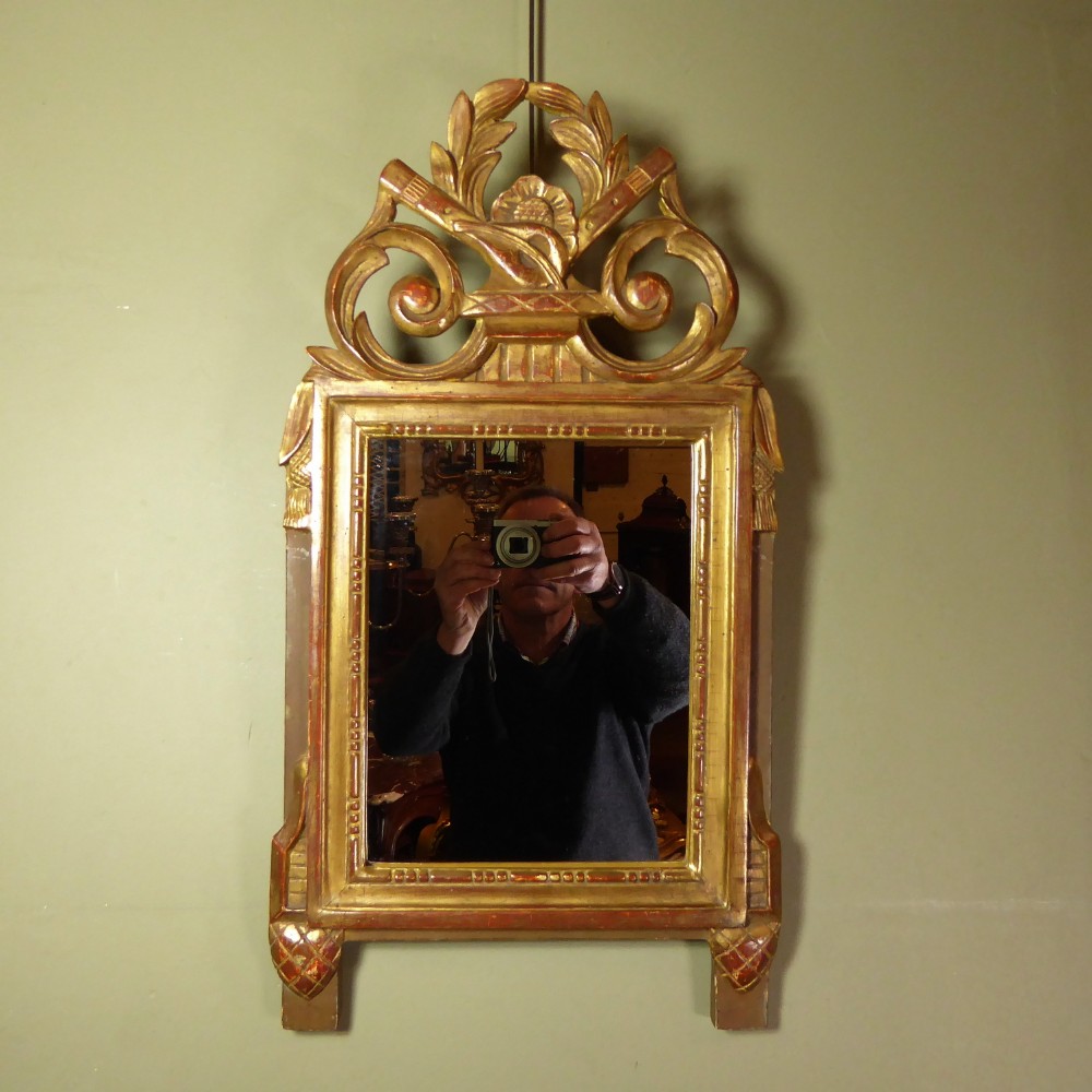 19TH C MUSICAL GILT MIRROR
