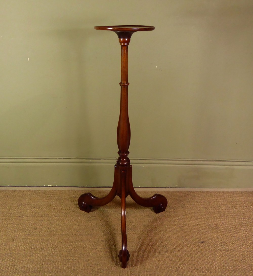 18TH C MAHOGANY TORCHERE