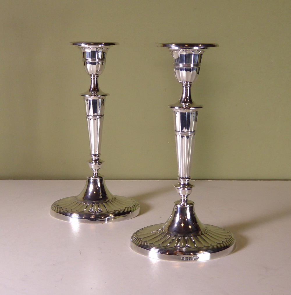 PAIR OF SILVER CANDLESTICKS