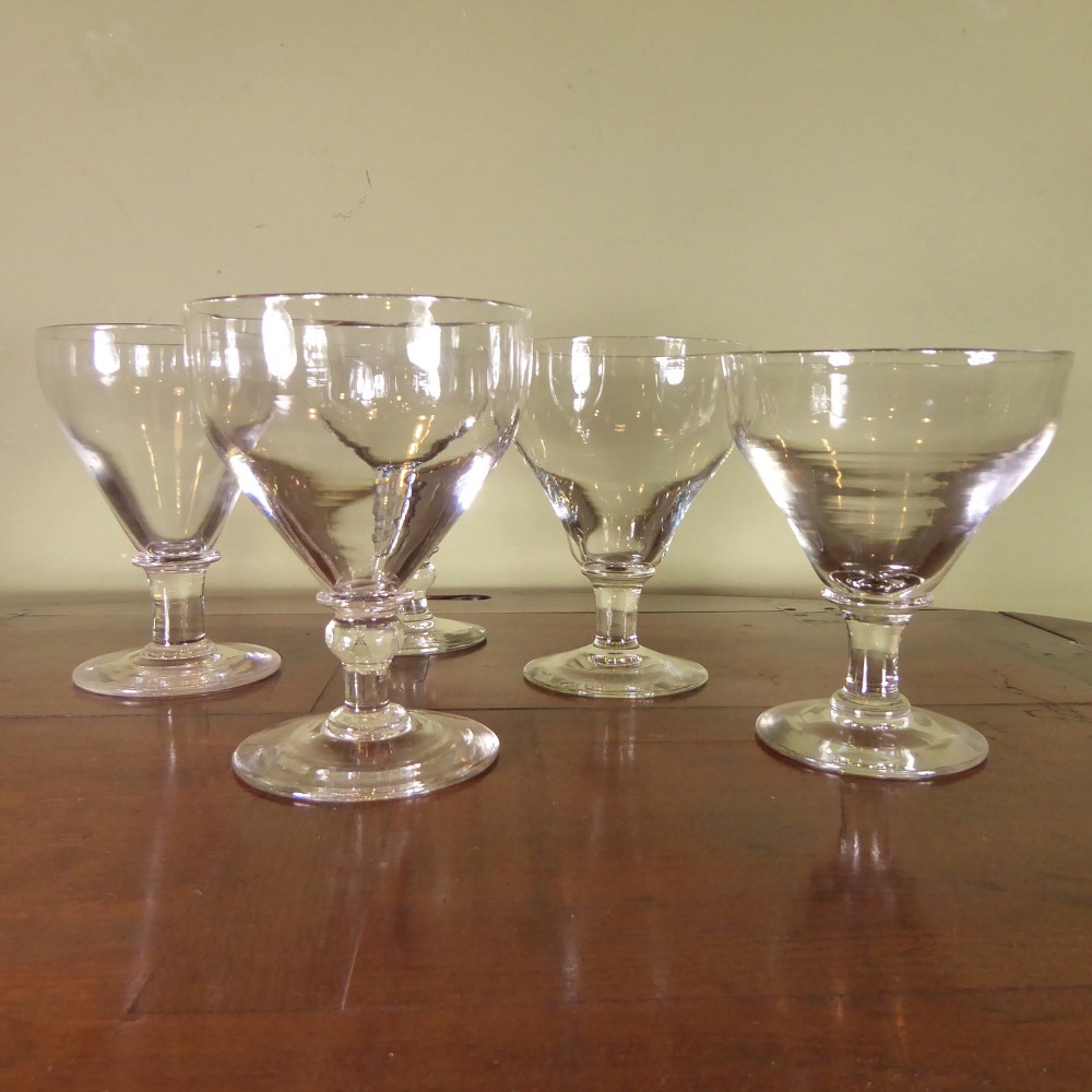 19TH C WINE GLASSES