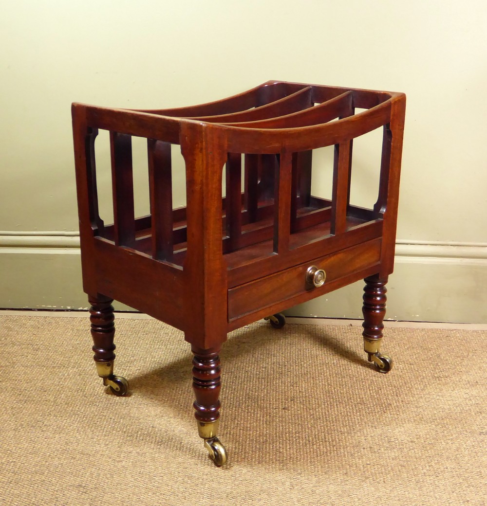 19TH C MAHOGANY CANTERBURY