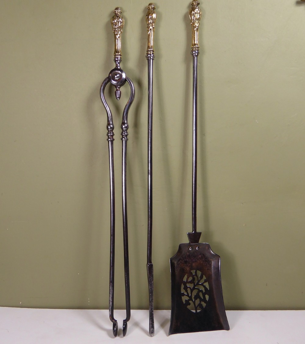 
Set of George III Steel & Brass Fire Tools