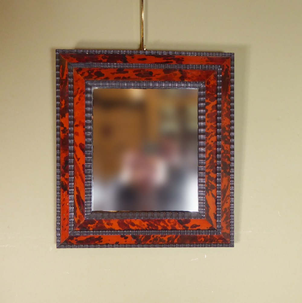 19TH C TOROTOISESHELL MIRROR