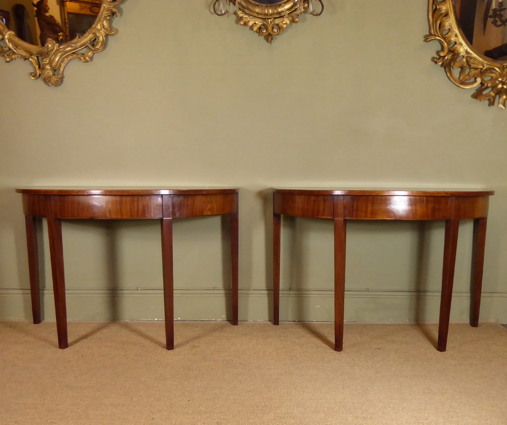 PAIR OF GEORGE III MAHOGANY TABLES