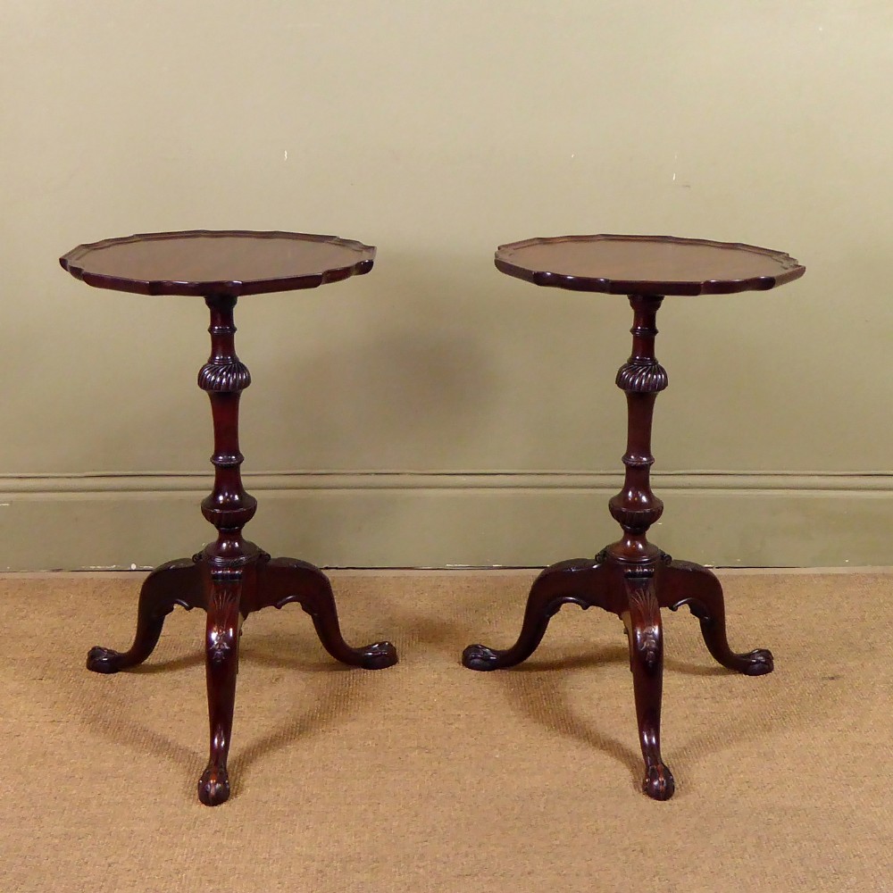 PAIR OF MAHOGANY TABLES