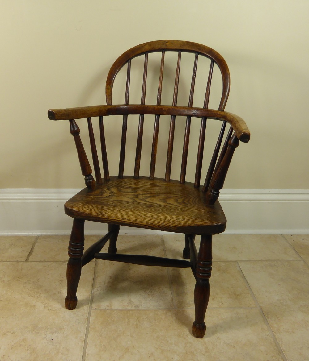EARLY 19TH C CHILDS WINDSOR CHAIR