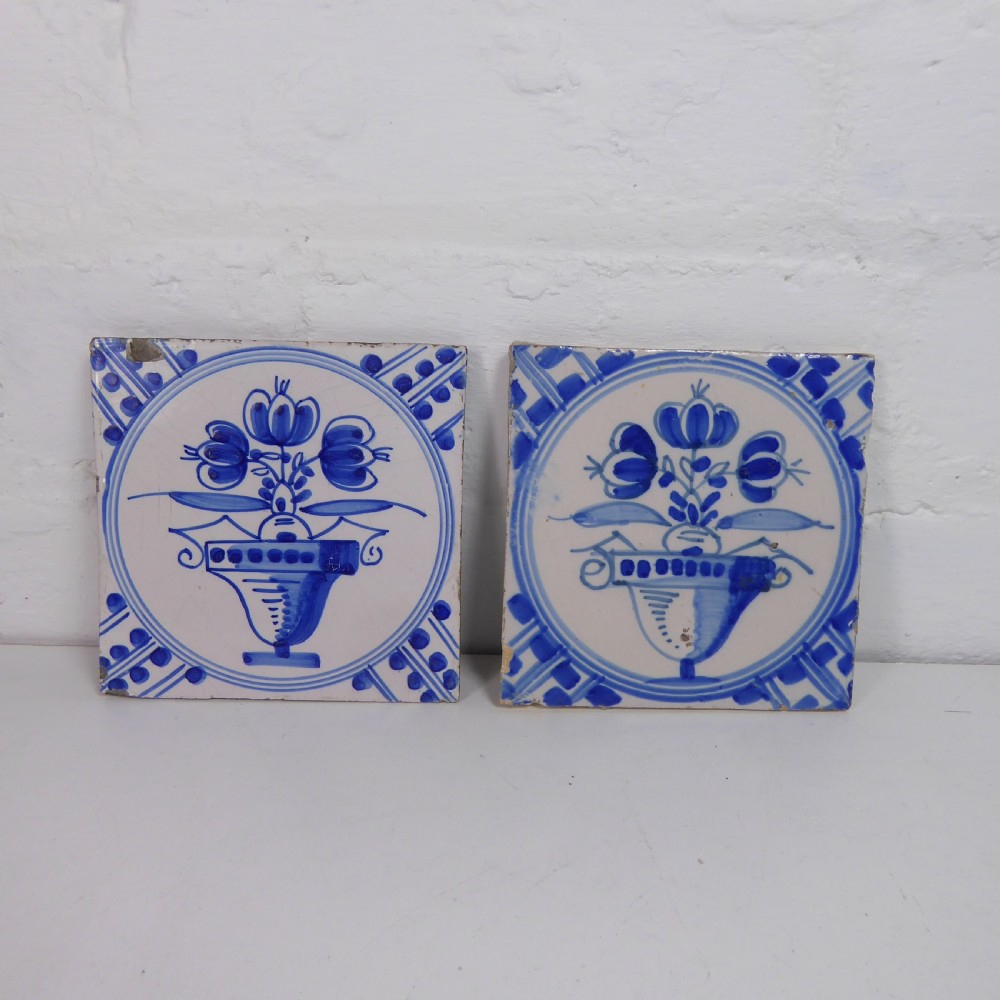 PAIR OF 18TH C DELFT TILES View II