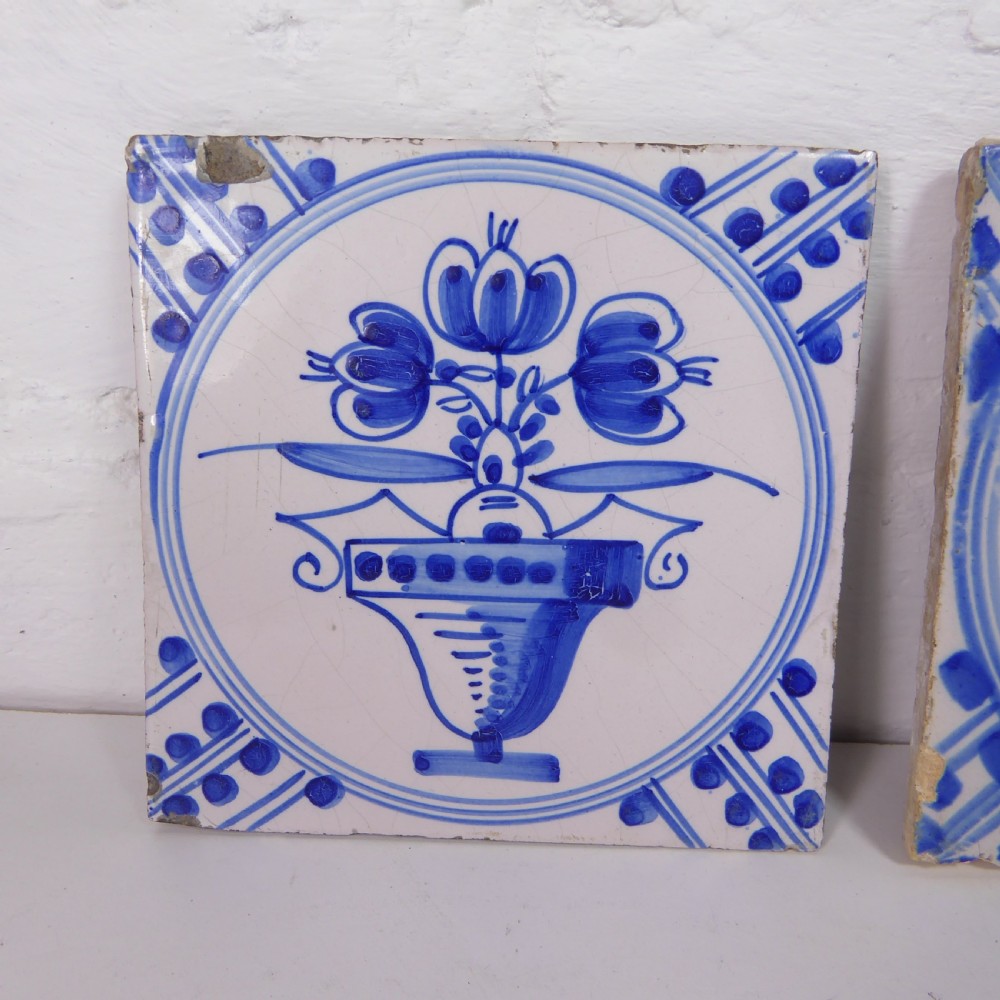 PAIR OF 18TH C DELFT TILES View IV