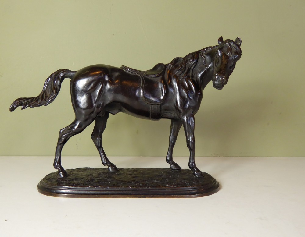 19TH C BRONZE OF A HORSE