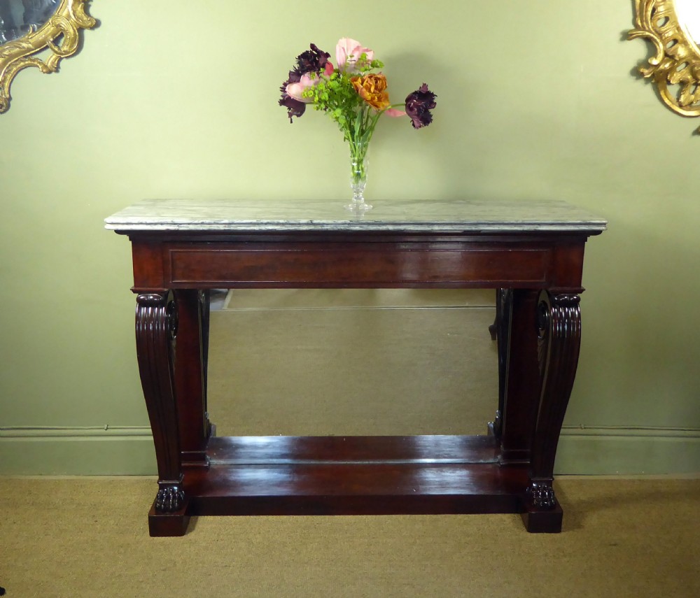 REGENCY MAHOGANY CONSOLE TABLE