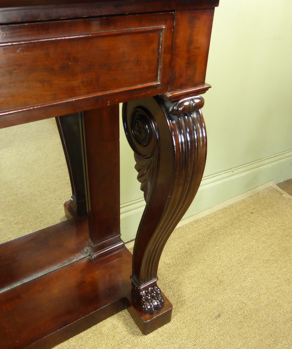 REGENCY MAHOGANY CONSOLE TABLE View VI