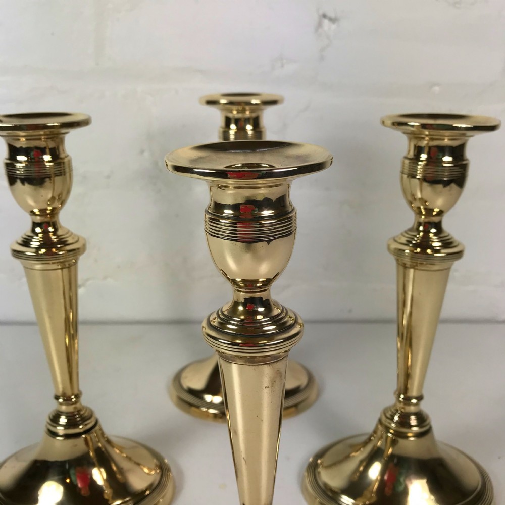 SET OF FOUR 18TH C CANDLESTICKS BY WILLIAM HARRISON View II