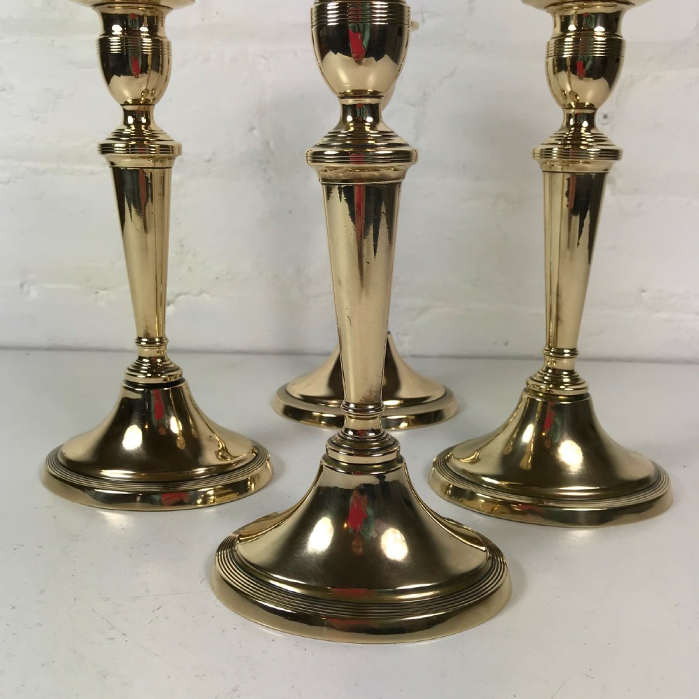 SET OF FOUR 18TH C CANDLESTICKS BY WILLIAM HARRISON View III