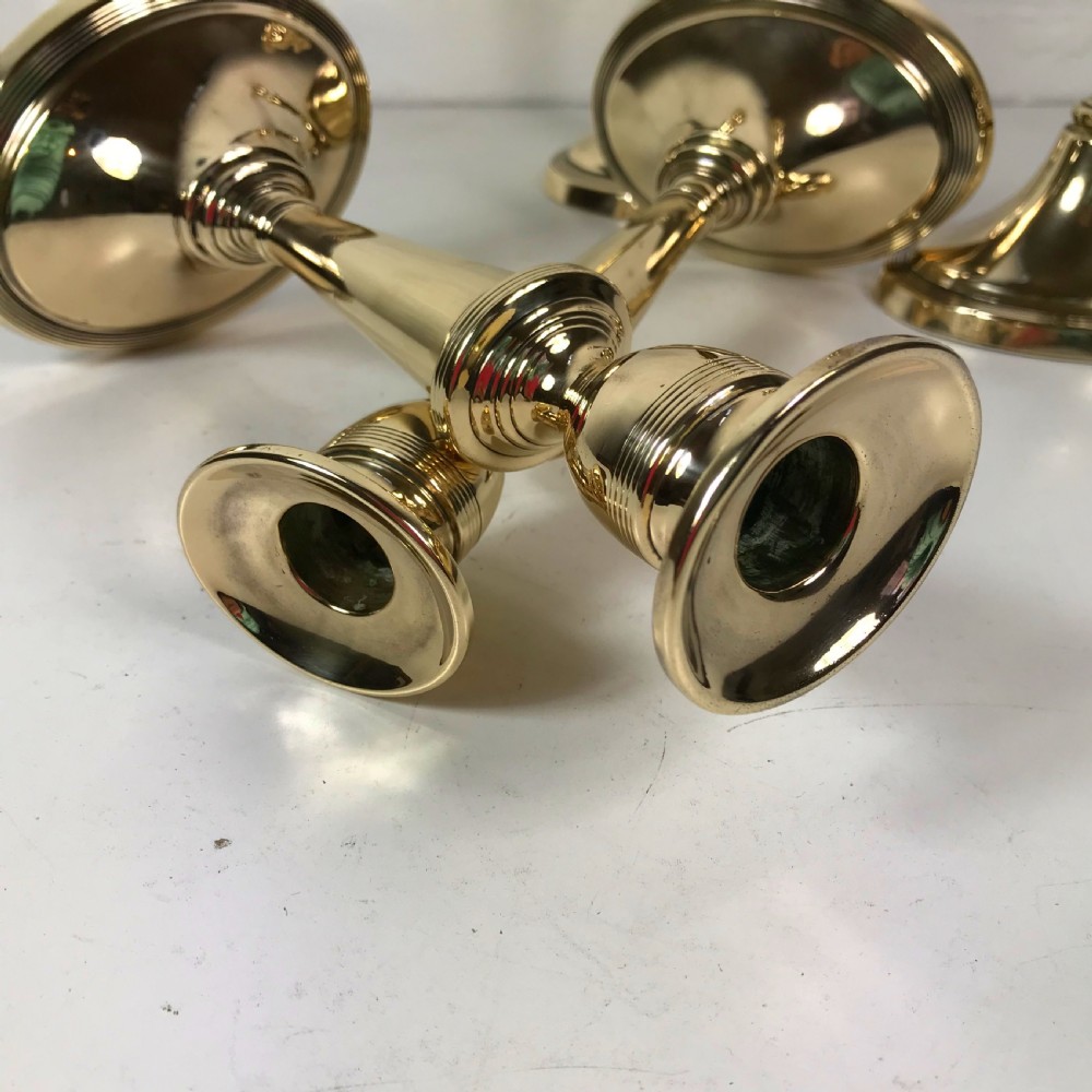 SET OF FOUR 18TH C CANDLESTICKS BY WILLIAM HARRISON View V