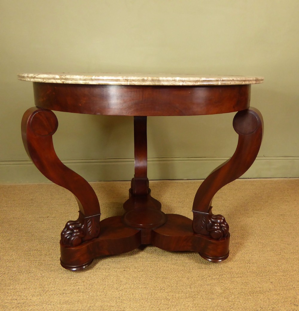 19TH C MARBLE TOPPED CENTRE TABLE View II