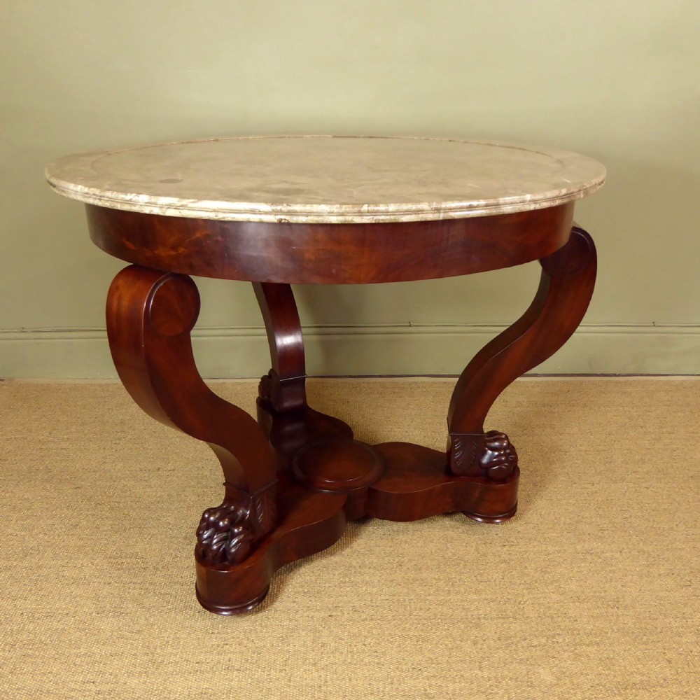 19TH C MARBLE TOPPED CENTRE TABLE View IV
