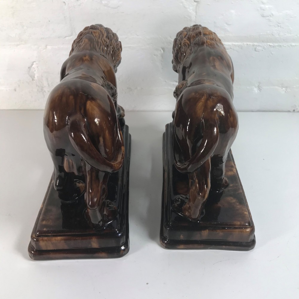 PAIR OF 19TH C MEDICI LIONS View III