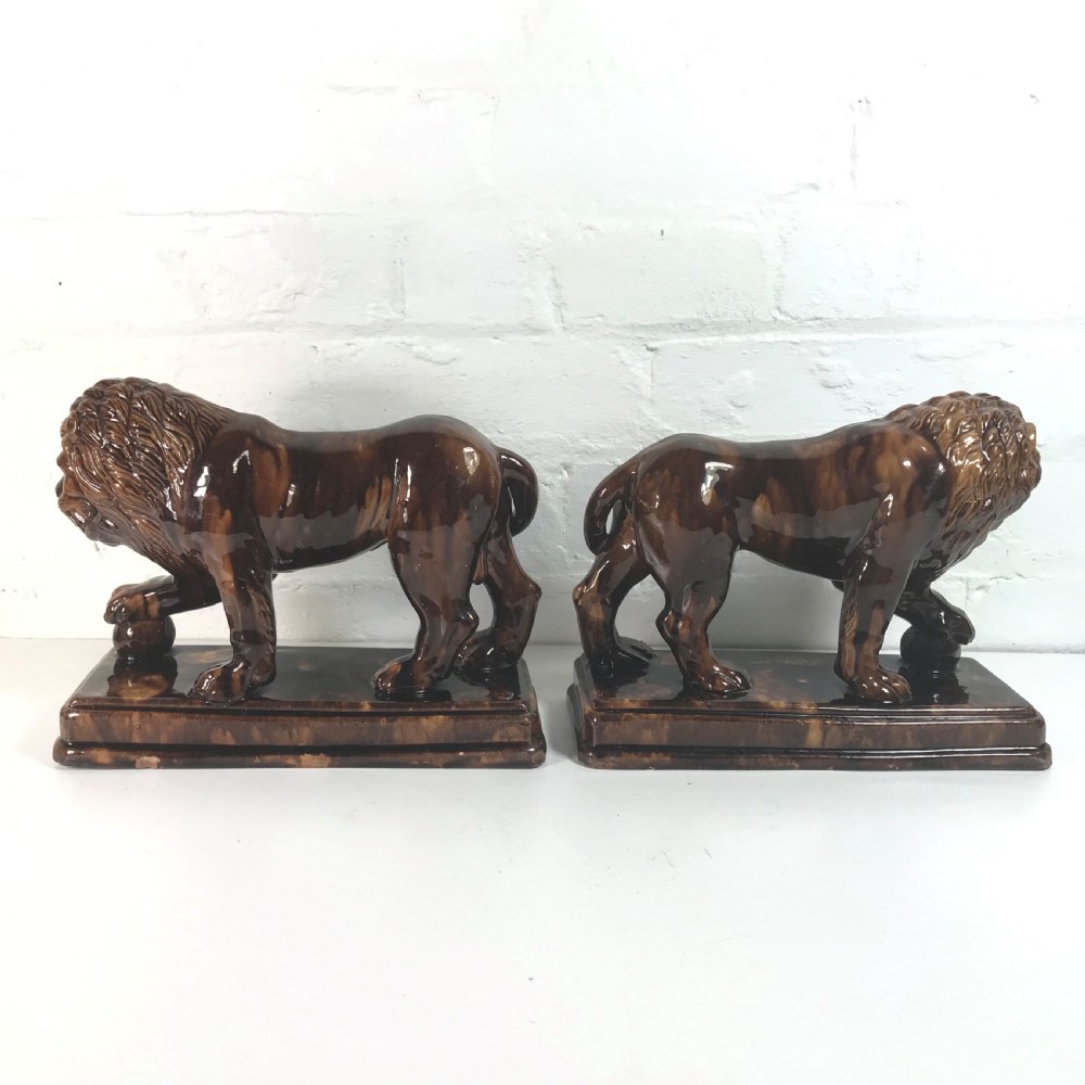 PAIR OF 19TH C MEDICI LIONS View IV