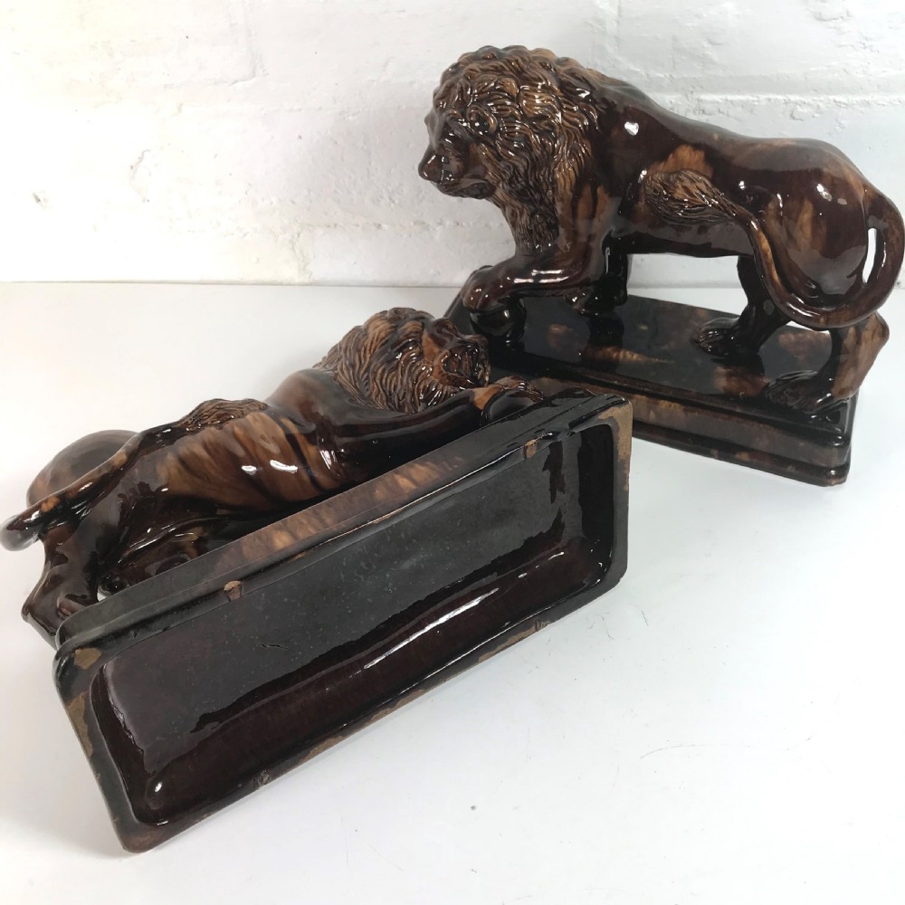 PAIR OF 19TH C MEDICI LIONS View V