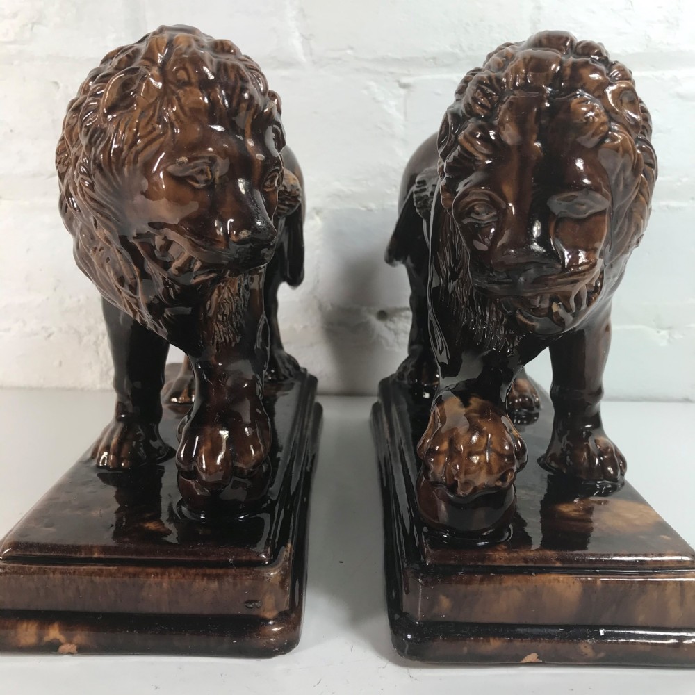 PAIR OF 19TH C MEDICI LIONS View VI