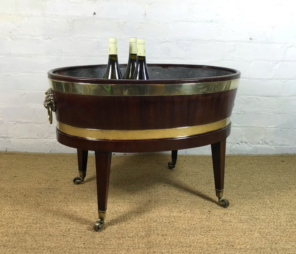 18TH C MAHOGANY WINE COOLER View II