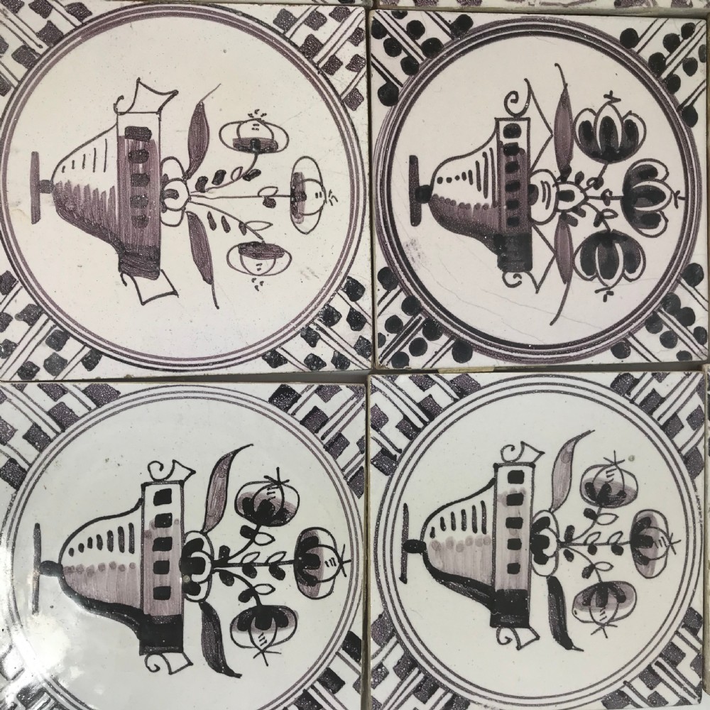 SET OF 12 18TH C DELFT TILES View V