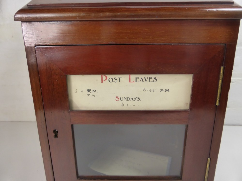 19TH C MAHOGANY COUNTRY HOUSE POST BOX View VII