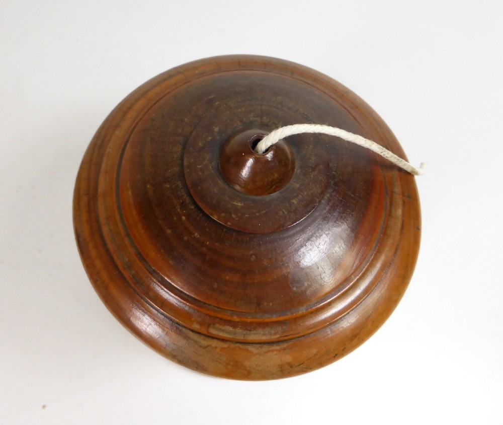 LARGE 19TH C LIGNUM VITAE STRING BOX View V