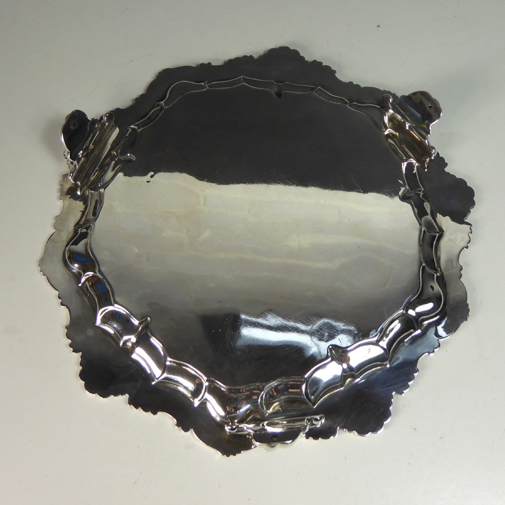SOLID SILVER SALVER, SHEFFIELD 1908. View V