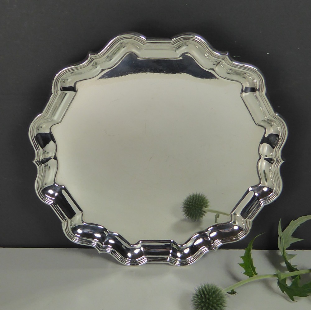 SOLID SILVER SALVER BY MAPPIN & WEBB View II