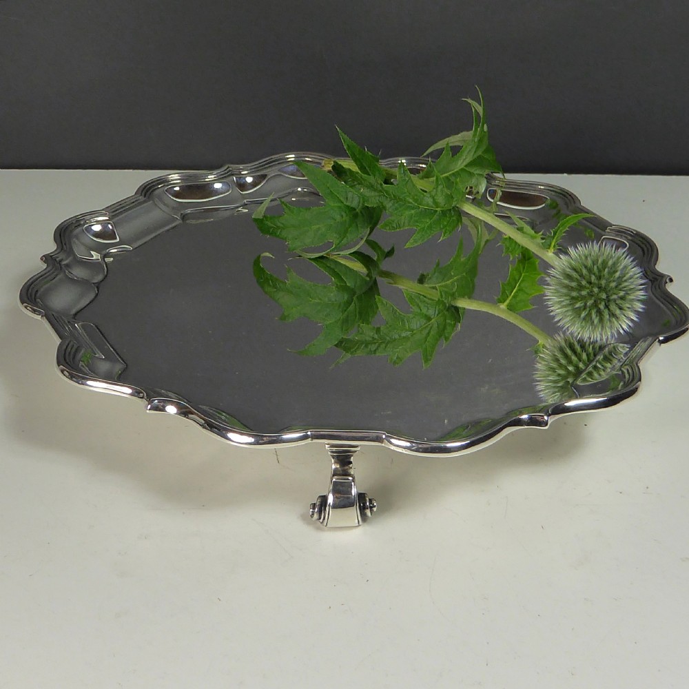 SOLID SILVER SALVER BY MAPPIN & WEBB View III