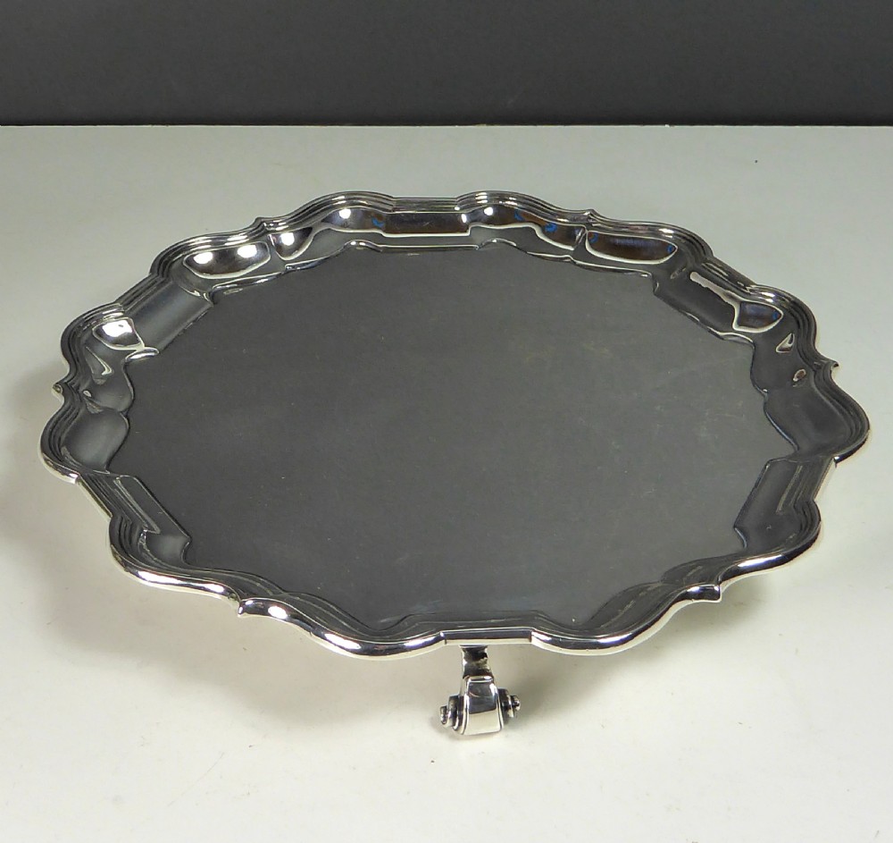 SOLID SILVER SALVER BY MAPPIN & WEBB View V