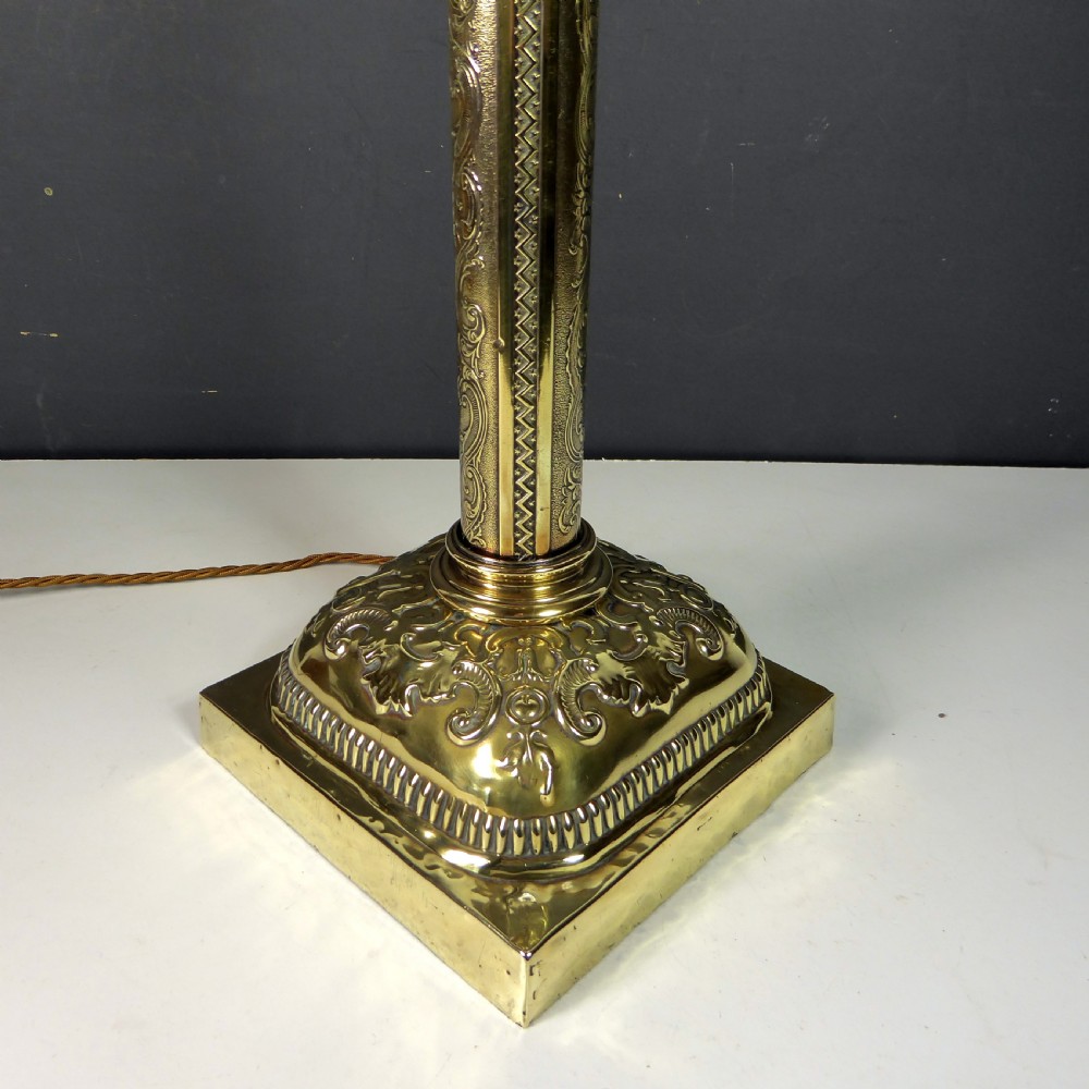 19TH C BRASS DECORATIVE LAMP BASE View II