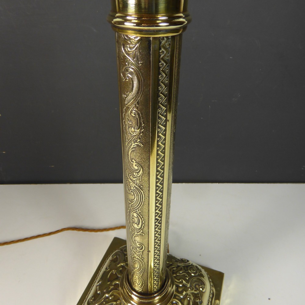 19TH C BRASS DECORATIVE LAMP BASE View IV