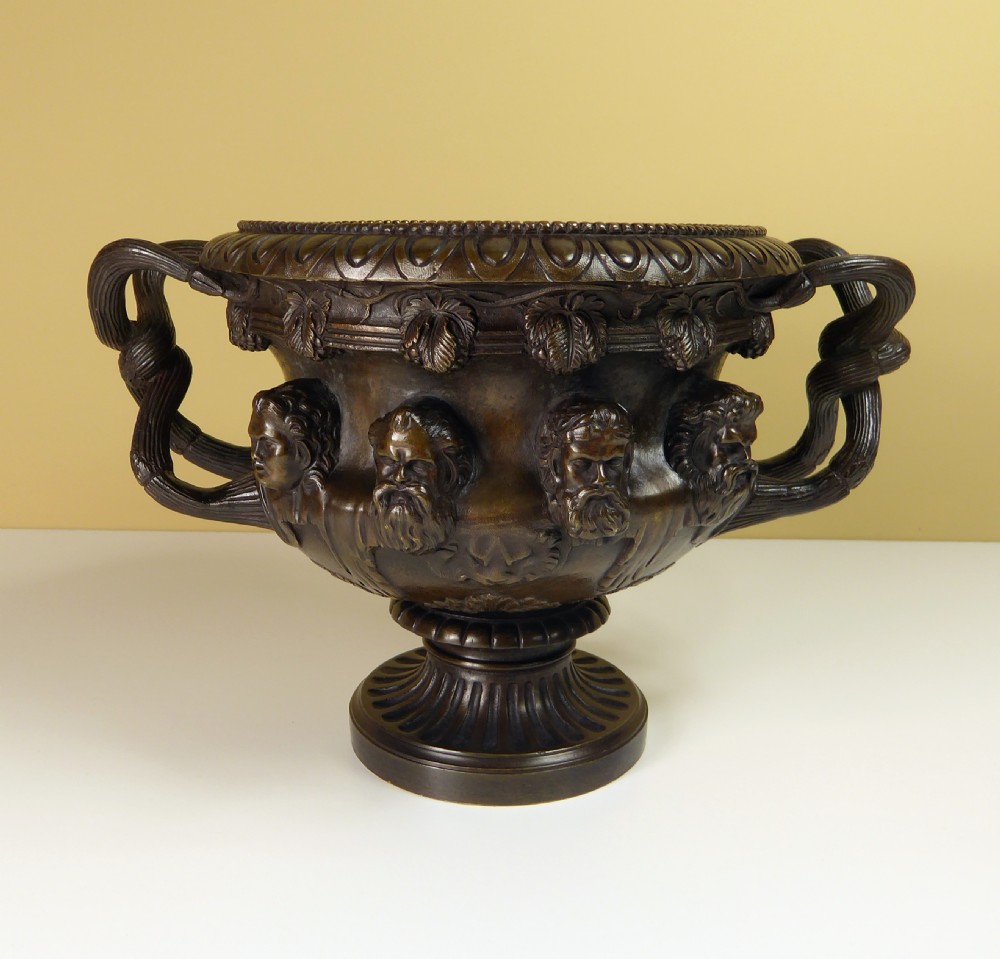 19TH C BRONZE WARWICK VASE