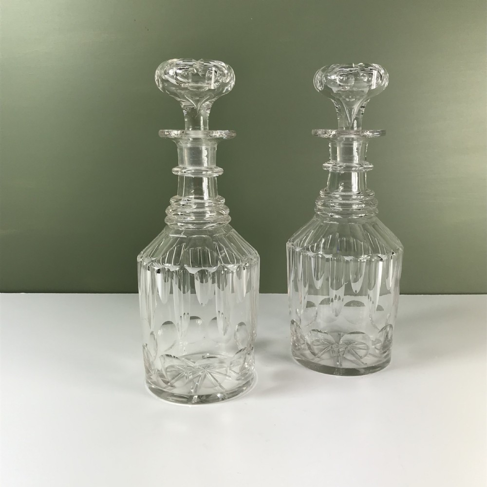 PAIR OF 19TH C CUT GLASS DECANTERS View III