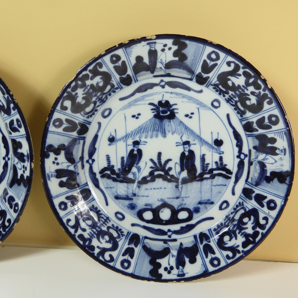 PAIR OF EARLY DELFT CHARGERS View II